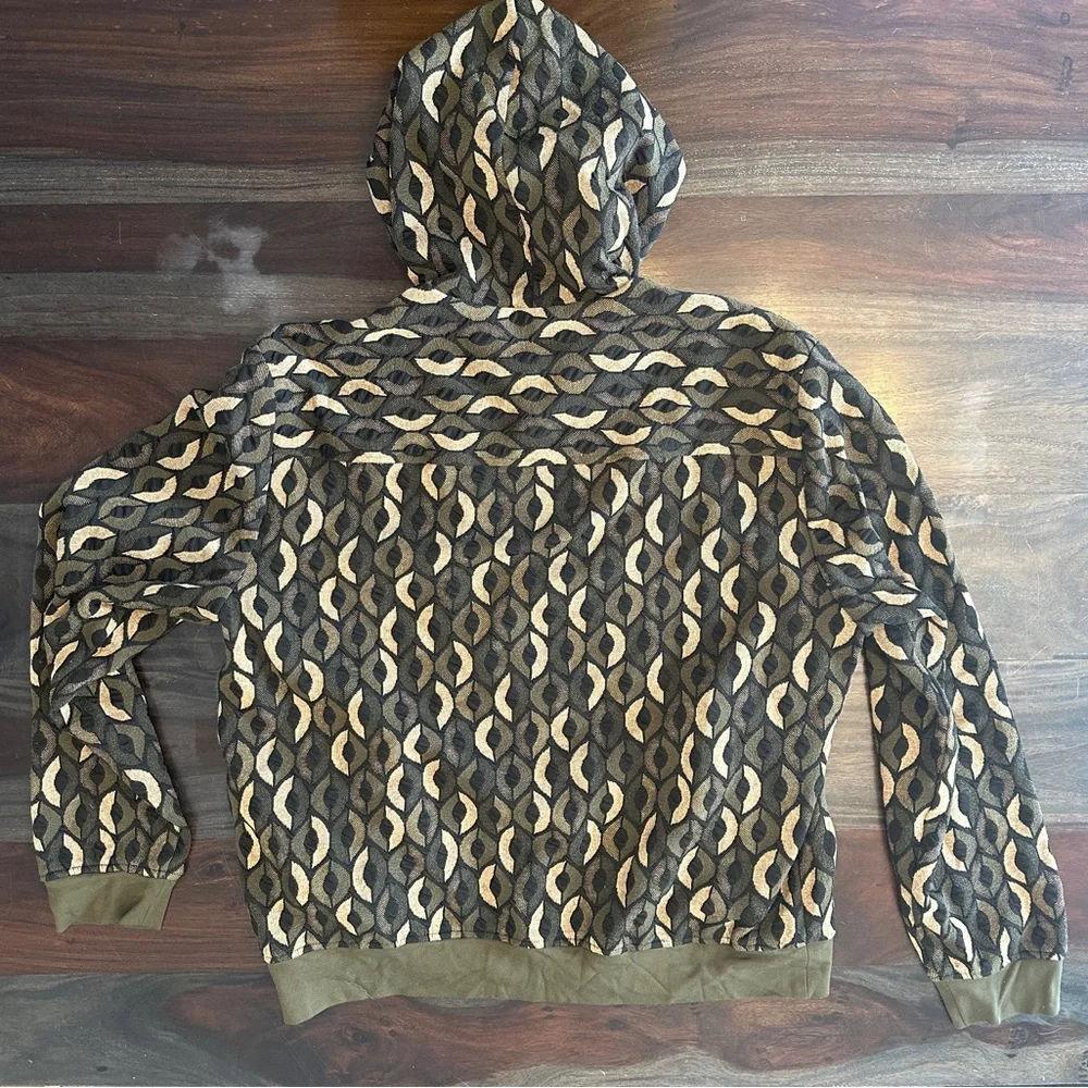 MR TURK by Trina Turk Patterned Hoodie with Olive Accents - Picture 4 of 4